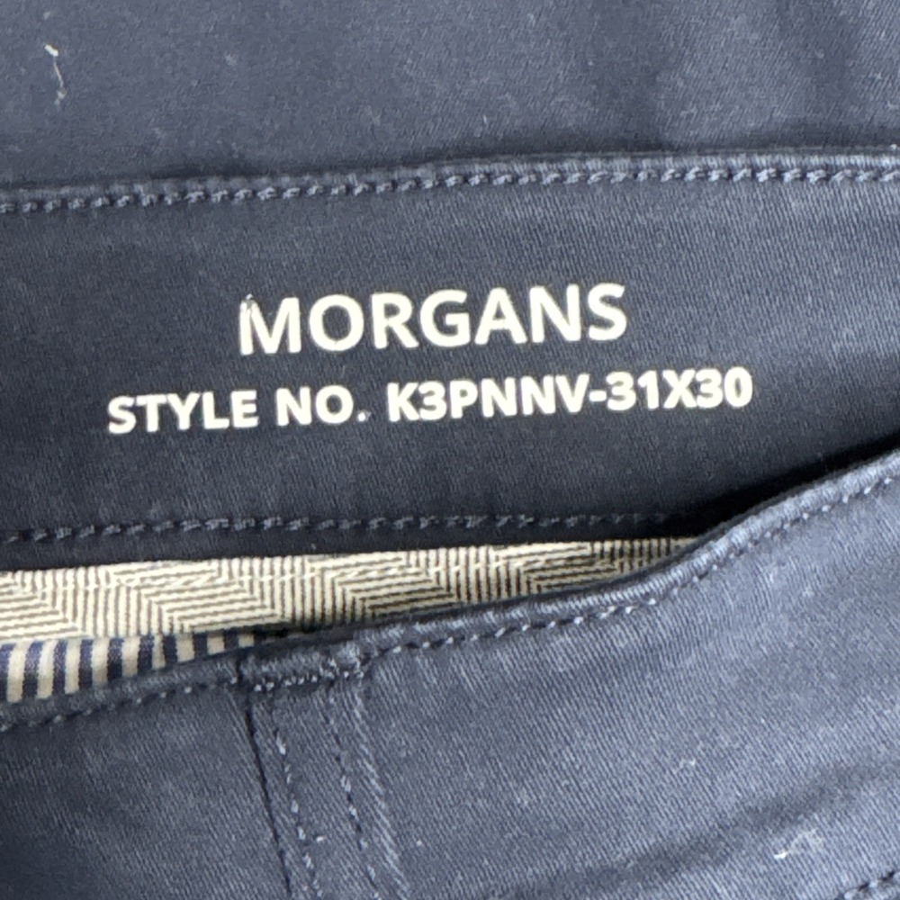 Mugsy Men's Navy‎ Blue Morgans Classic Fit Super Stretch Pants Size 31x30 - Picture 4 of 5